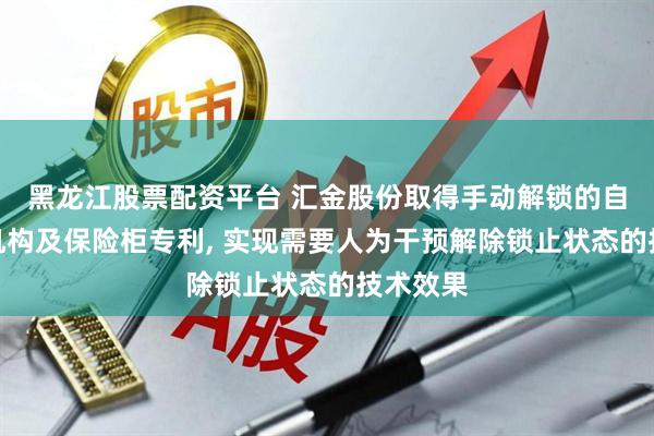 黑龙江股票配资平台 汇金股份取得手动解锁的自动开合机构及保险柜专利, 实现需要人为干预解除锁止状态的技术效果